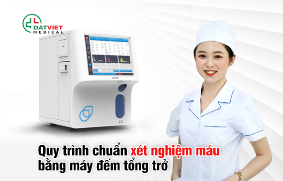 thực hiện xét nghiệm máu bằng máy đếm tổng trở